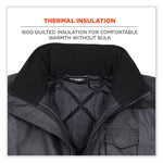 GloWear 8377EV Non-Certified Hi-Vis Quilted Bomber Jacket, Black, Large