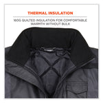 GloWear 8377EV Non-Certified Hi-Vis Quilted Bomber Jacket, Black, 2X-Large