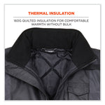 GloWear 8377EV Non-Certified Hi-Vis Quilted Bomber Jacket, Black, 3X-Large