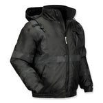 GloWear 8377EV Non-Certified Hi-Vis Quilted Bomber Jacket, Black, 4X-Large