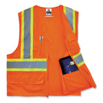 GloWear 8235ZX Class 2 Two-Tone X-Back Vest, Polyester, 4X-Large/5X-Large, Orange