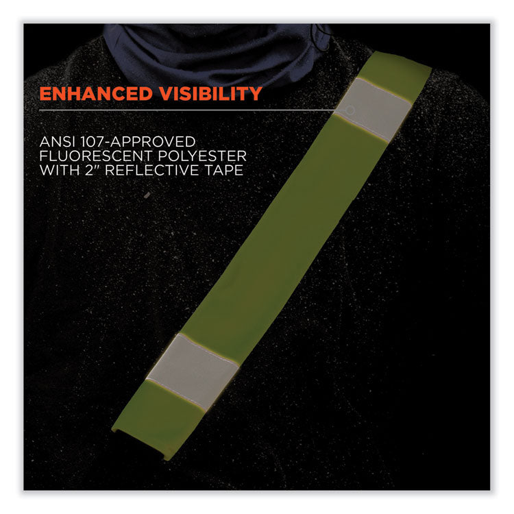 GloWear 8004 Hi-Vis Seat Belt Cover, 6" x 18.5", Lime