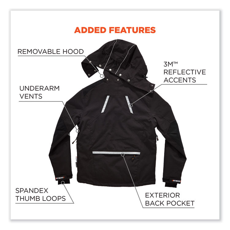 N-Ferno 6466 Thermal Jacket with 500D Nylon Shell, Small, Black