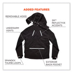 N-Ferno 6466 Thermal Jacket with 500D Nylon Shell, Medium, Black