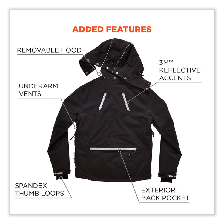 N-Ferno 6466 Thermal Jacket with 500D Nylon Shell, Medium, Black