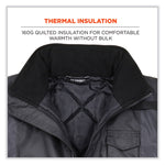 GloWear 8377EV Non-Certified Hi-Vis Quilted Bomber Jacket, Black, 4X-Large