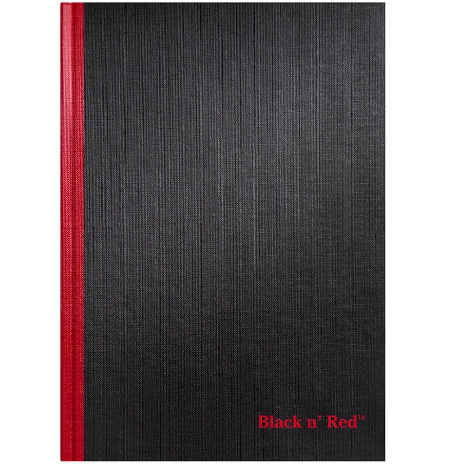Black N' Red 1-Subject Professional Notebooks, 11 3/4" x 8 1/4", Wide Ruled, 96 Sheets, Black (JDK-D66174)