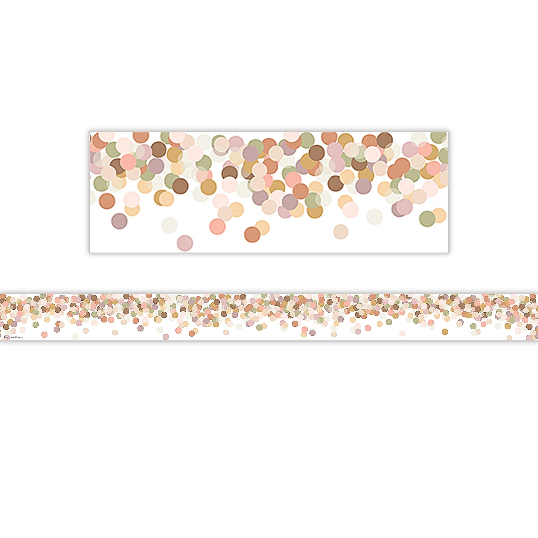 Teacher Created Resources Calming Confetti Straight Border Trim, 3" x 2.92', 12/Pack, 6 Packs/Bundle (TCR6775-6)