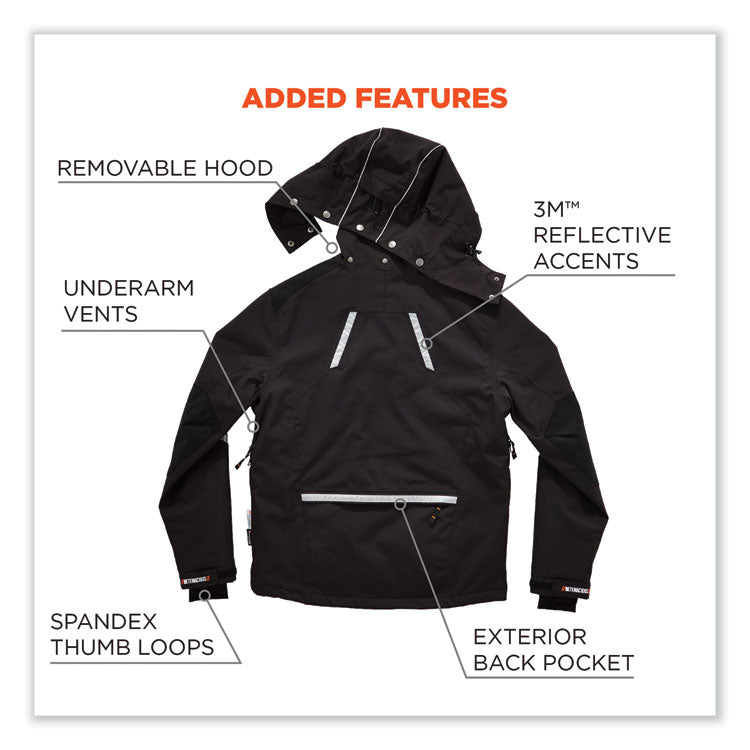 N-Ferno 6466 Thermal Jacket with 500D Nylon Shell, Large, Black