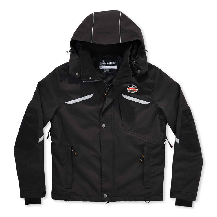 N-Ferno 6466 Thermal Jacket with 500D Nylon Shell, Large, Black