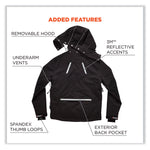 N-Ferno 6466 Thermal Jacket with 500D Nylon Shell, 3X-Large, Black