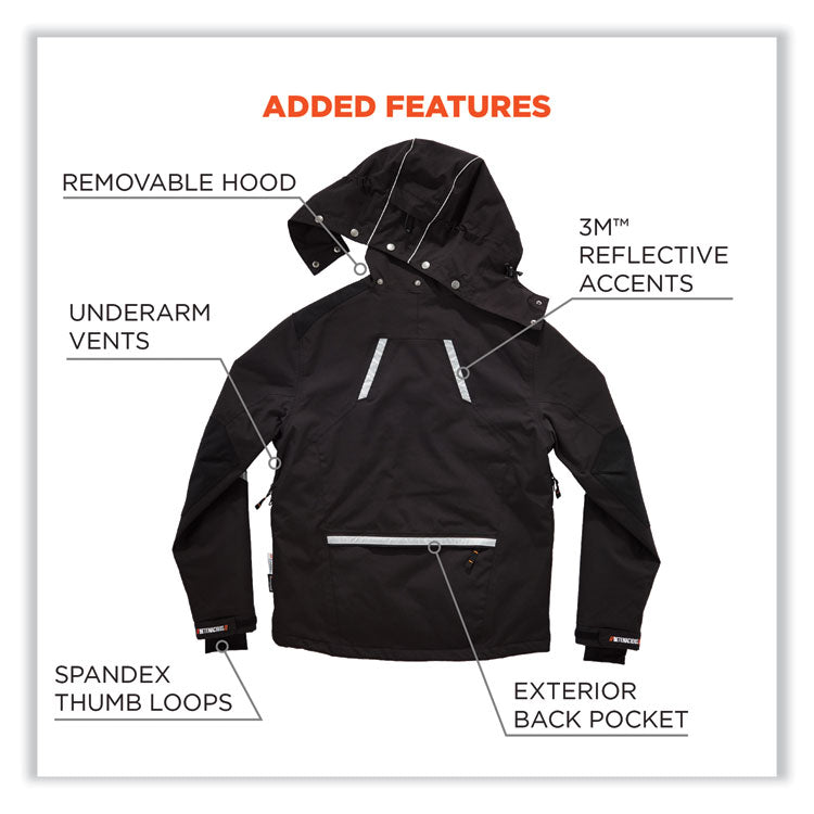 N-Ferno 6466 Thermal Jacket with 500D Nylon Shell, 3X-Large, Black