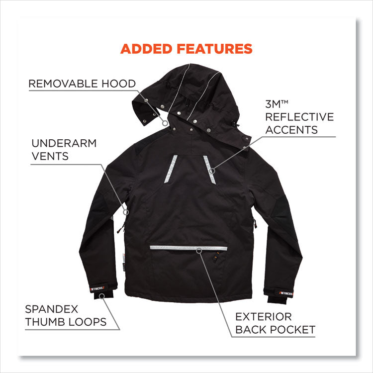 N-Ferno 6466 Thermal Jacket with 500D Nylon Shell, 4X-Large, Black