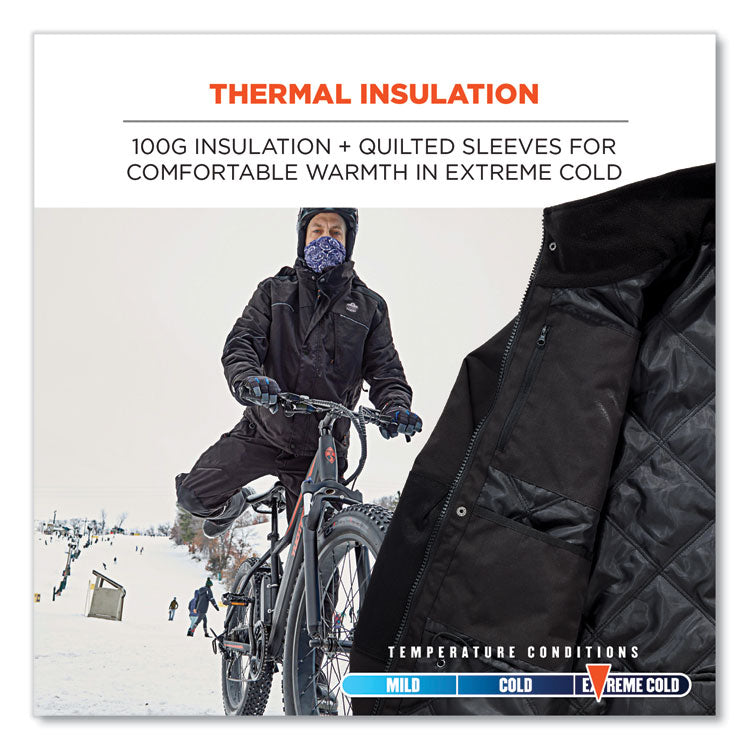 N-Ferno 6467 Winter Work Jacket with 300D Polyester Shell, Small, Black