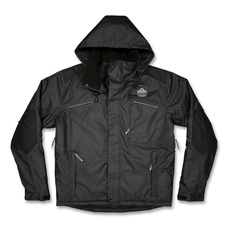 N-Ferno 6467 Winter Work Jacket with 300D Polyester Shell, Small, Black