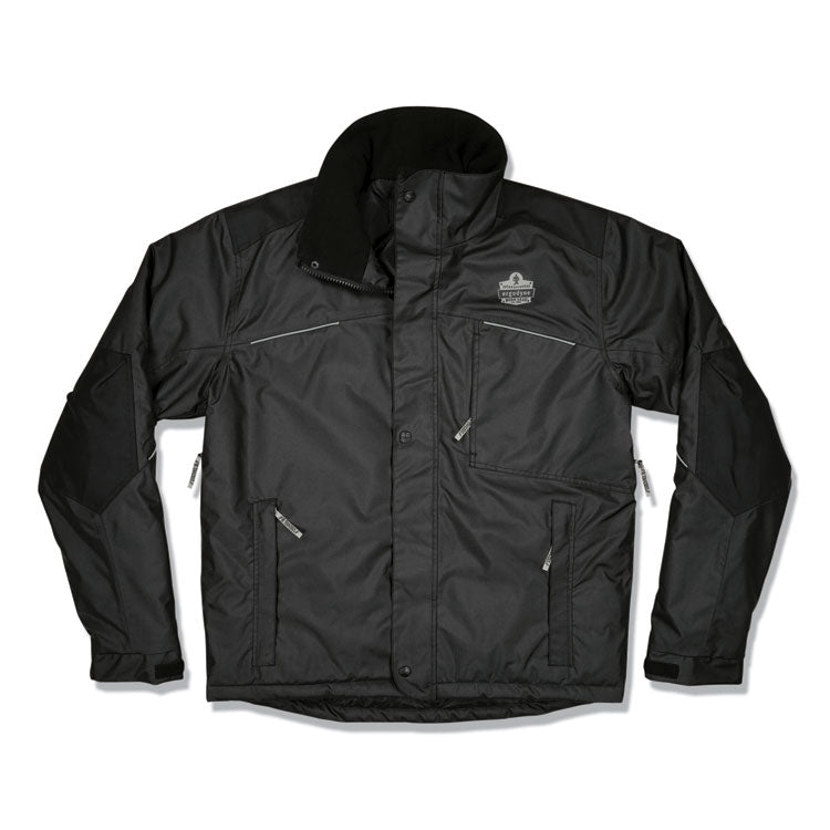 N-Ferno 6467 Winter Work Jacket with 300D Polyester Shell, Small, Black