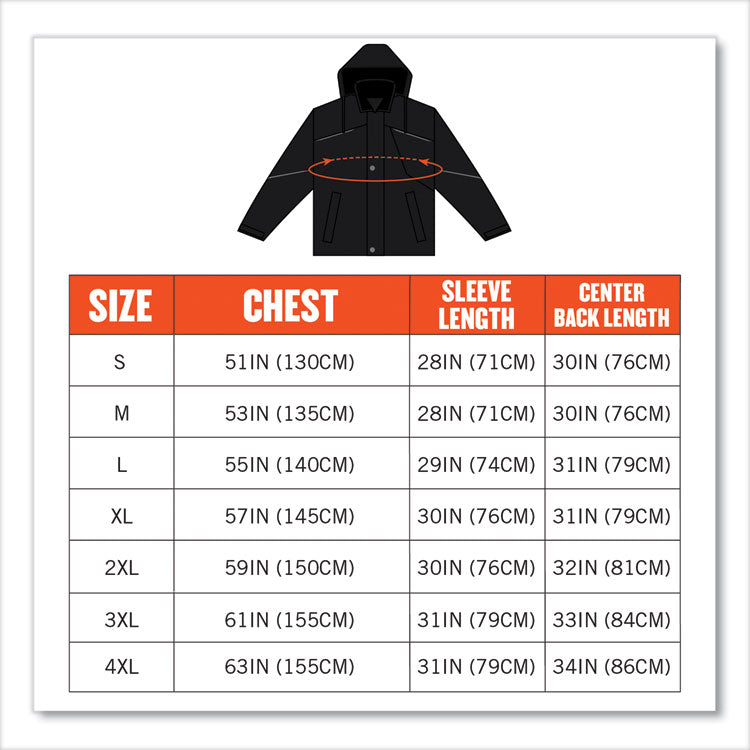 N-Ferno 6467 Winter Work Jacket with 300D Polyester Shell, Medium, Black