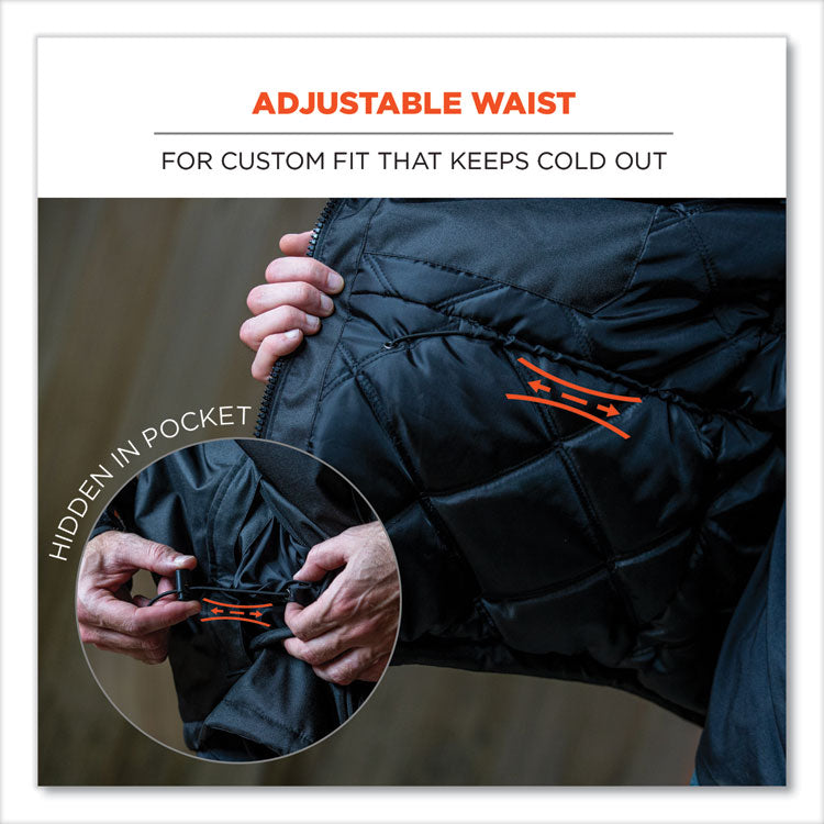 N-Ferno 6467 Winter Work Jacket with 300D Polyester Shell, 2X-Large, Black