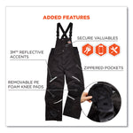 N-Ferno 6471 Thermal Bibs with 500D Nylon Shell, Small, Black