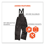 N-Ferno 6472 Thermal Bib with 300D Oxford Shell, Medium, Black