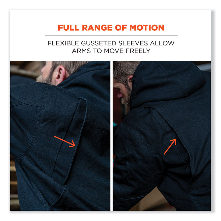 N-Ferno 6468 Duck Canvas Work Jacket, Large, Black