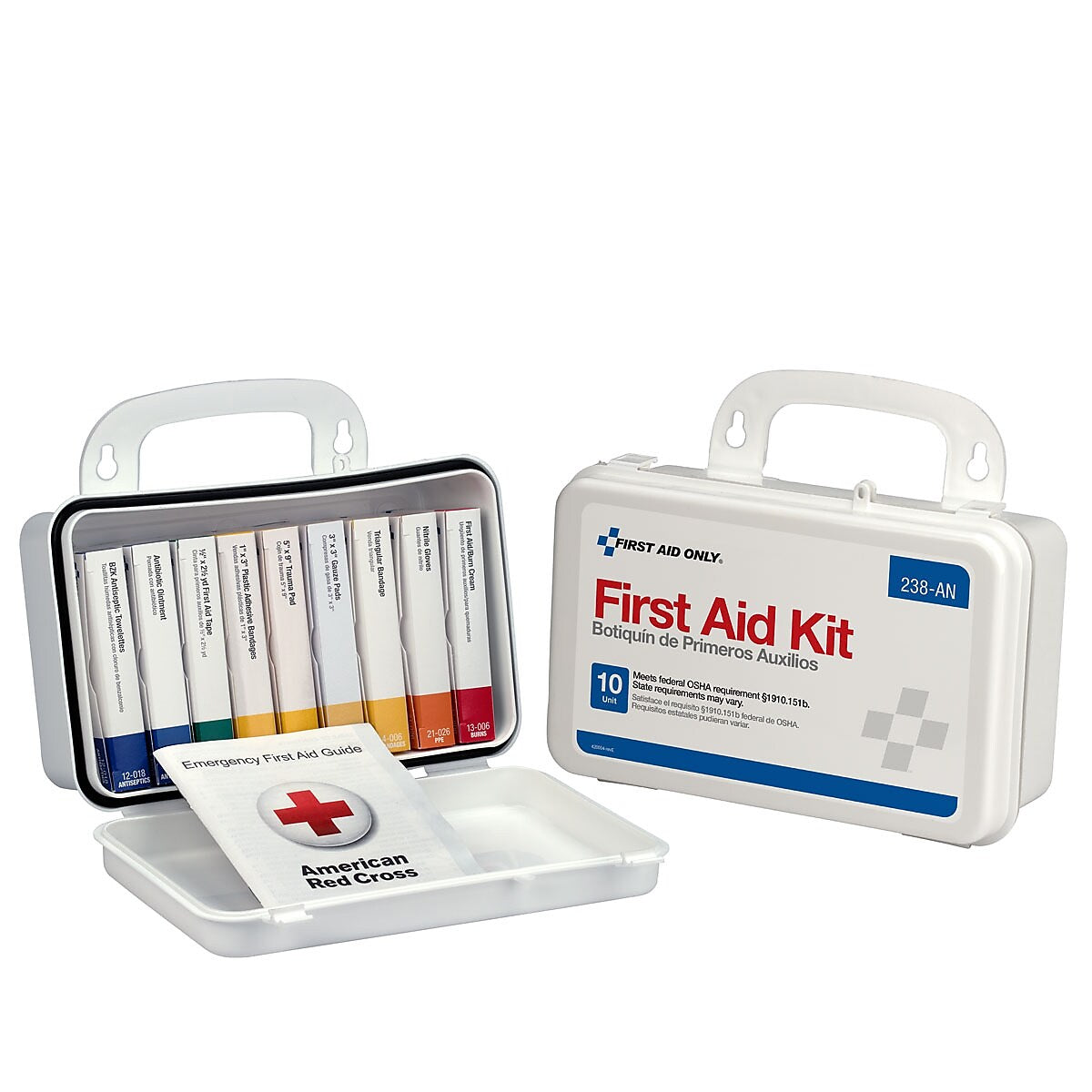 First Aid Only  ANSI-Compliant First Aid Kit, 46 Pieces (FAO238AN)