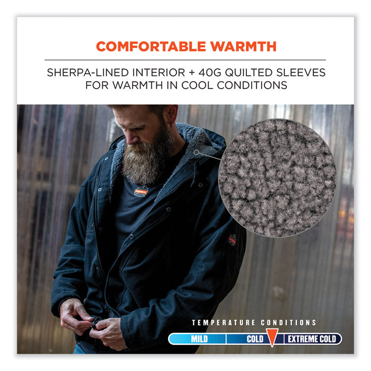 N-Ferno 6468 Duck Canvas Work Jacket, 4X-Large, Black