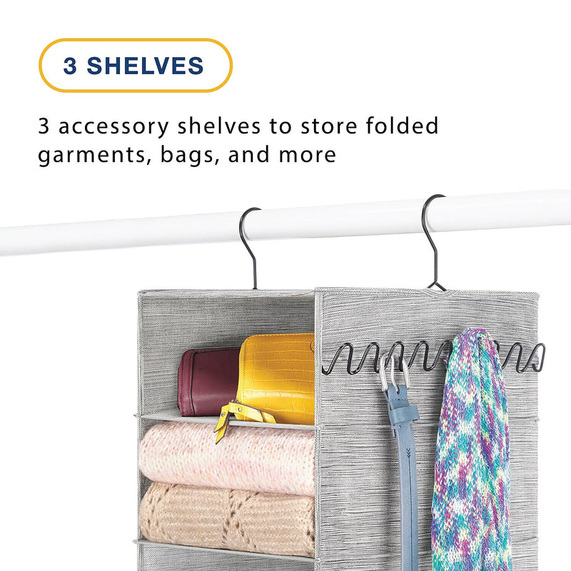 Whitmor Hanging Shoe and Accessory Organizer, Gray (5455-8111)