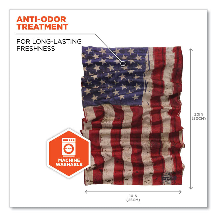 Chill-Its 6485 Multi-Band, Polyester, One Size Fits Most, American Flag
