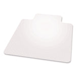 EverLife Chair Mat for Flat Pile Carpet with Lip, 36 x 48, Clear