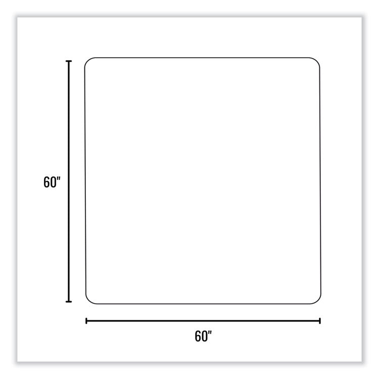 EverLife Chair Mat for Medium Pile Carpet, Square, 60 x 60, Clear