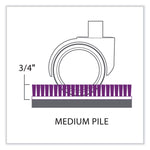 EverLife Chair Mat for Medium Pile Carpet, 60 x 72, Clear