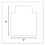 EverLife Chair Mat for Extra High Pile Carpet with Lip, 36 x 48, Clear