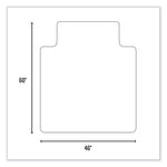 EverLife Chair Mat for High Pile Carpet with Lip, 46 x 60, Clear
