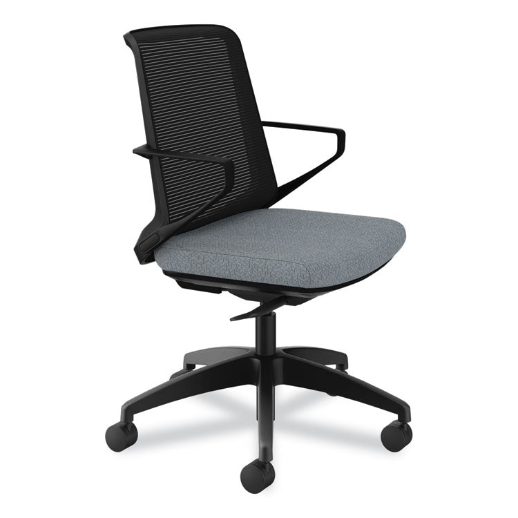 Cliq Office Chair, Supports Up to 300 lb, 17" to 22" Seat Height, Basalt Seat, Black Back, Black Base