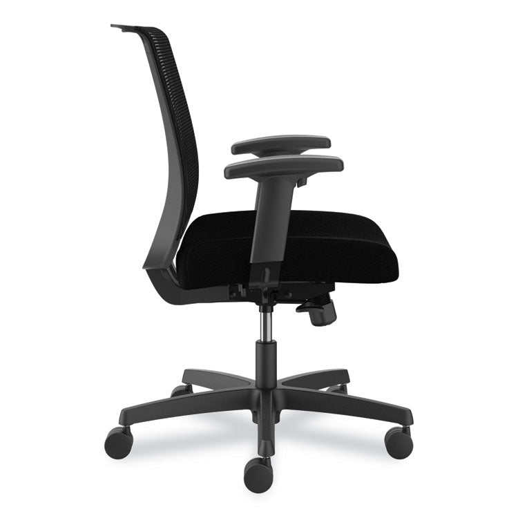 Convergence Mid-Back Task Chair, Swivel-Tilt, Supports 275 lb, 16.5" to 21" Seat Height, Black Seat, Black Back, BlackFrame