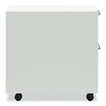 Fuse Mobile Slim Pedestal File, Left/Right, 2-Drawers: Box/File, Letter, Designer White, 10 x 23.25 x 21