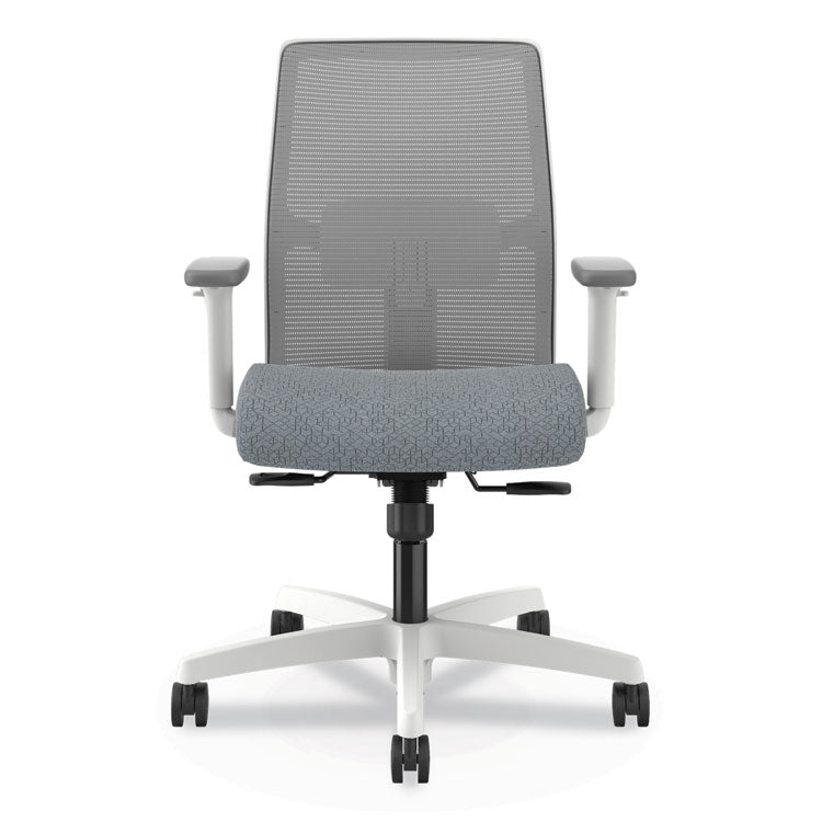 Ignition 2.0 Mid-Back Mesh Task Chair, Posture Lock, Up to 300lb, Basalt Seat, Fog Back/White Base