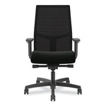 Ignition 2.0 Fabric Upholstered Mid-Back Task Chair with Adjustable T-Arms, 17" to 21.5" Seat Height, Black Seat/Back