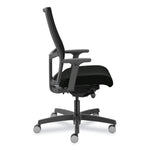 Ignition 2.0 Fabric Upholstered Mid-Back Task Chair with Adjustable T-Arms, 17" to 21.5" Seat Height, Black Seat/Back