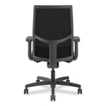 Ignition 2.0 Fabric Upholstered Mid-Back Task Chair with Adjustable T-Arms, 17" to 21.5" Seat Height, Black Seat/Back