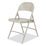50 Series All-Steel Folding Chair, Supports Up to 500 lb, 16.75" Seat Height, Gray Seat, Gray Back, Gray Base, 4/Carton