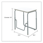 AlphaBetter 2.0 Height-Adjust Student Desk with Pendulum Bar, 27.75 x 19.75 x 22 to 30, Dry Erase