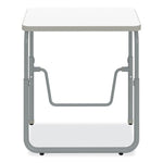 AlphaBetter 2.0 Height-Adjust Student Desk with Pendulum Bar, 27.75 x 19.75 x 22 to 30, Dry Erase