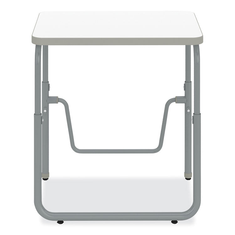 AlphaBetter 2.0 Height-Adjust Student Desk with Pendulum Bar, 27.75 x 19.75 x 22 to 30, Dry Erase