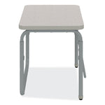 AlphaBetter 2.0 Height-Adjustable Student Desk with Pendulum Bar, 27.75 x 19.75 x 22 to 30, Pebble Gray
