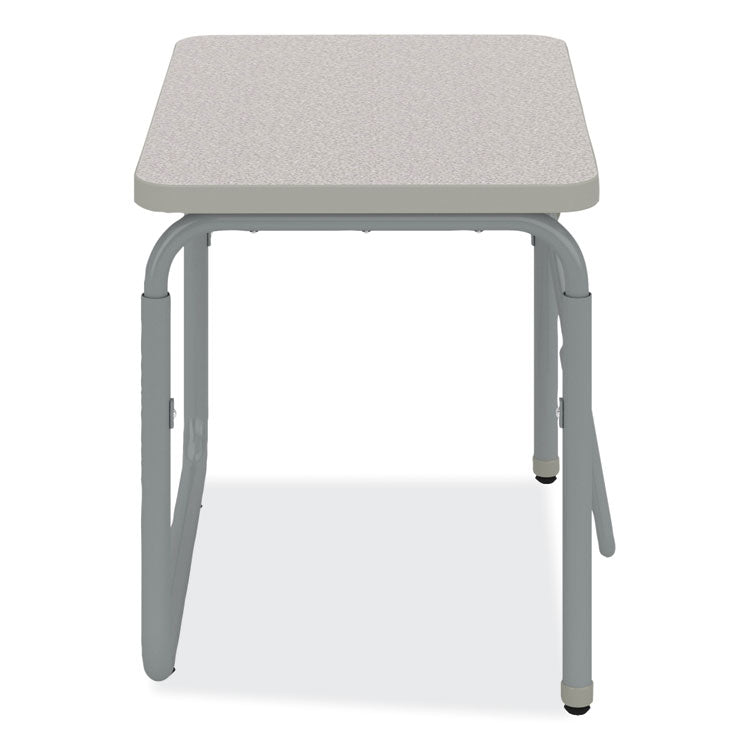 AlphaBetter 2.0 Height-Adjustable Student Desk with Pendulum Bar, 27.75 x 19.75 x 22 to 30, Pebble Gray