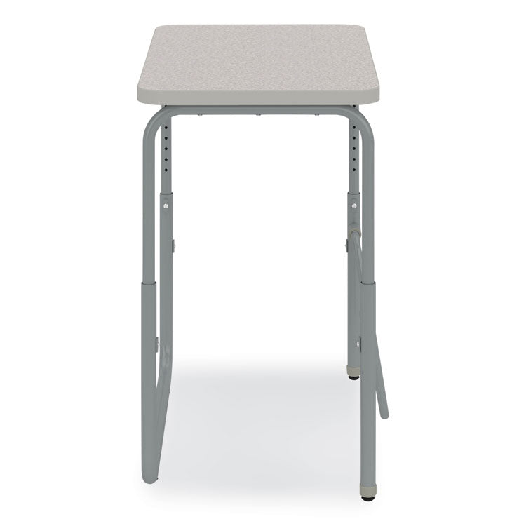 AlphaBetter 2.0 Height-Adjustable Student Desk with Pendulum Bar, 27.75 x 19.75 x 22 to 30, Pebble Gray