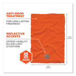 Chill-Its 6487 Cooling Performance Knit Multi-Band, Polyester/Spandex, One Size Fits Most, Hi-Vis Orange