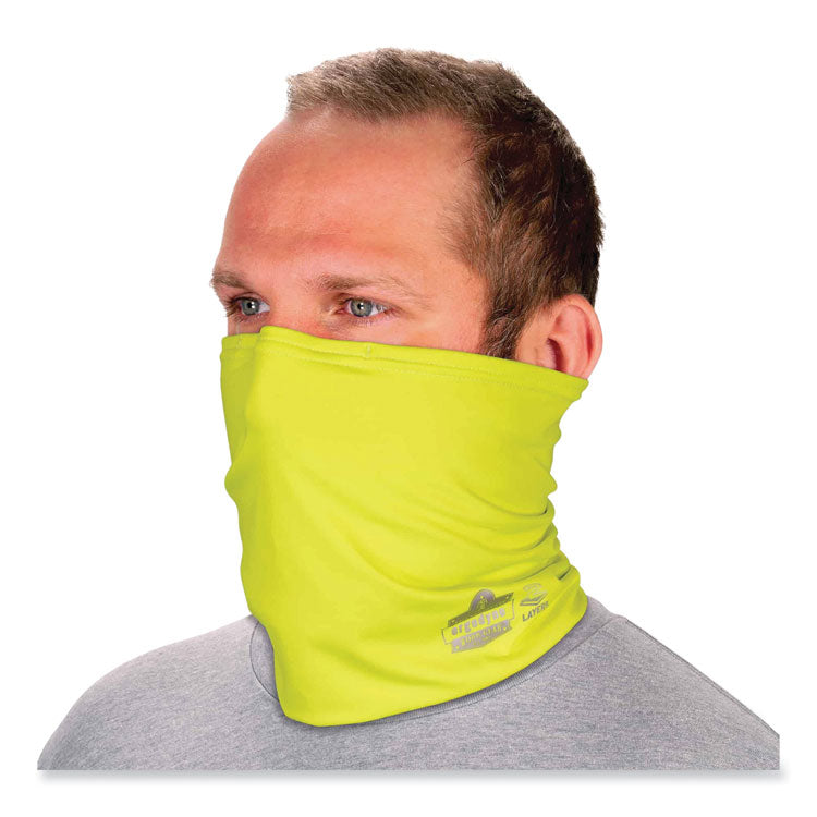 Chill-Its 6489 2-Layer Cooling Performance Knit Multi-Band, Polyester/Spandex, Small/Medium, Hi-Vis Lime